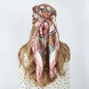 Silk Scarves Women Luxury Brand Summer Fashion Designer Head Hair Scarf 90 90cm Hijab Bandana Cheveux Foulard Femme 90x90cm