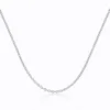 Chains 32cm-80cm 14"-32" Thin 925 Sterling Silver Cross Chain Short Chocker Necklaces For Women Girls Kids Body Jewelry Kolye Coll