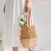 Summer New Large Capacity Hollow Shopping Bags Fashion Shoulder Bag Seaside Holiday Vegetable Basket Mesh Bag