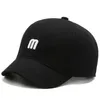 Summer Women Men Embroidered Letter M Baseball Cap Solid Snapback Short Brim Sunhat Outdoor Hip Hop Hats Casquette
