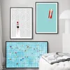 Paintings Summer Swim Abstract Wall Art Prints Nordic Poster Swimming Pool Aerial Pography Canvas Painting Picture Living Room Decor