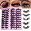 10 par Ryssland DD Curling falska ögonfransar 3D Naturliga mjuka förlängningsögonfransar Cresuable Makeup Lashes