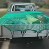 Car Organizer Mesh Cargo Net Strong Heavy Pickup Truck Trailer Dumpster Extend Covers Roof Luggage Nets With 15pcs Hooksf