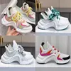 Archlight Designer Women Sneakers Runway Dress Shoes Lace Up White Trainer Chunky Trainers äkta läder sneaker Storlek 35-41