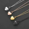 Pendant Necklaces Lovely Love Stainless Steel Ladies Girls Silver Gold Black Rose Color Exquisite Jewelry Necklace CouplePendant