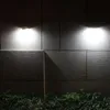 Solar Outdoor Light Panel Powered Motion Sensor LEDS Lampor Energibesparande Solar Vägglampans säkerhetsljus för utomhus trädgård