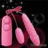 Female Pink Double Vibrating Jump Eggs Vibrator Massager Dot Bullet For Women sexy Adult Products 02MN 2TJV