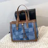 HBP Große Kapazität Tasche Weibliche Herbst 2021 Neue Mode Schulter Taschen Denim Tasche Frauen Geldbörse Handtasche Achseln