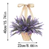 Decoratieve bloemen kransen lavendel mand krans huizendecoratie deur slinger hanger muur kunstmatige hangende b2decoratief