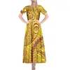 Île polynésienne conception mode impression été femmes vêtements élégant décontracté étage longueur jupe soutenir votre bricolage 220722