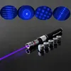 5 in 1 kaleidoscop 405nm UV laser pen purple laser pointer violet blue laser Presenter Powerpoint with 5 star caps FEDEX DHL UPS FREE SHIP