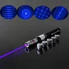 5 in 1 kaleidoscop 405nm UV laser pen purple laser pointer violet blue laser Presenter Powerpoint with 5 star caps FEDEX DHL UPS FREE SHIP