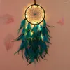 Dekorative Figuren Objekte Lantern Dream Catcher Creative Wind Chime Anhänger Auto Festival Home Room Dekoration Blau 16cm Geschenkdekorativ