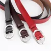 Belts 2022 Desinger Women's Wide Black Red Brown Genuine Leather Belt Male Female Silver Buckle For Women Men Jeans Trousers