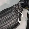 Designer Men Fanny Pack Waist Bag For Male Woven Leather Black Belt Bum Crossbody Bags Phone Packing 220610