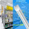 SUNWAY LIGHTING 2FT LED Tubes Shop Light 24W 5000K 6000K Linkable Utility Ceiling Lights 2680LM High Output T8 Integrated LEDs Tube Fixture for Room Garage Workbench