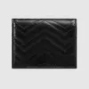 최고 품질의 가죽 지갑 럭셔리 디자이너 5 카드 홀더 Marmont Men Fashion Small Coin Purses 홀더 인테리어 슬롯 263K