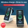 充電器15WQUICK充電スタンドAirPods Pro Air Gen 3 AP3 AP2イヤホンウォッチ3 IN 1 Fast Wireless Charger Dockフォームホーン13 12 11 XR 8リンゴ