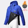 Men Spring Brand Casual Waterproof Hood Jacket Coat Pullover Mens Autumn Outdoor Thick Windproof Warm Pockets Jacket 220808