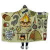 Couvertures à capuche de pique-nique de camping-car pour enfants, couverture douce et chaude pour Camping-car avec capuche, couverture polaire Sherpa douce et chaude pour enfants