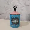 Big Eye Jar Stary Sky Incense Candle Setther com tampa de m￣o AROMATEPIA DE AROMATEPIA DO ABRA Decora￧￣o Home 220809