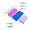 Kit per nail art 10 set Kit per pedicure usa e getta per uso professionale in salone File Strumenti per manicure Buffer Pomice Pad Bar Toe Separator