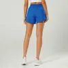 LU LU LEMONS Shorts pouces Hotty Hot Track qui lâche respirant séchage rapide sport sous-vêtements pour femmes pantalons de yoga jupe course Fiess taille élastique tissu de gymnastique