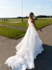 Vestido de novia de línea A con un hombro, Vestido de playa bohemio, vestidos de novia Sereia 2022