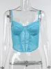 Lace Corset Top Strapless Sexy Crop Top Women Clothing 90s Y2K Summer Backless Cami Sleeveless bralette Vest Basic Camisole 220511