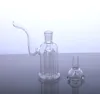 6 inches New glass mini bong bubbler smoking water pipe with 5 arms tree perc oil dab rig joint 19MM green, blue, clear