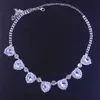 Ketten Stonefans Mode Strass Herz Choker Halskette Für Frauen Einfache Glänzende Transparente Kristall Runde Schmuck ZubehörKetten