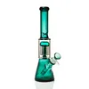 Hookah glass bong water pipe 2022 new 11in three color beaker bongs ice catcher thick material for smoking with 14 mm glass bowl best quality