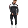 Tracksuits voor heren Sets Fitness Training Gym Tracksuit Fashion Stripe Splice Men's Sportswear Autumn Casual 2022