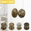 Invisible Hardware Copper Knobs Concealed Side Background Pastoral Wooden Brass Crystal Door Handle 201013