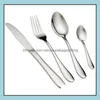 Set di stoviglie Cucina Sala da pranzo Bar Giardino domestico Novità Posate in acciaio inossidabile Oro Cucchiaio Forchetta Coltello Cucchiaini da tè Set Utensili da cucina 4 Stile R