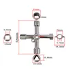 Outils à main multifonctions 4 voies universelles Triangle/clé hexagonale clés clés de plombier Triangle pour armoires de compteurs électriques à gaz purger les radiateurs