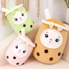 Simulação de 23cm Little Rabbit Milk Tea Cup Toys Toys Infantil Leite de Pearl Pillow