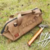 Sac de rangement pour outils Sac de transport à usages multiples Grande capacité Accessoires de camping Sac à outils Divers Boîte Tente extérieure Peg Clous Sacs 0622