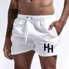 Herr shorts trending ficka badkläder man sommar tryckt gym kort byxor män fitness cool manlig jogging strand kortmän