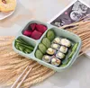 Wheat Straw Lunch Box Microwave Bento Boxs Packaging Dinner Service Quality Health Natural Student Portable Food Storage ZZB14985