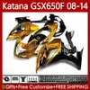 Kit Bodys para Suzuki Katana Golden Black GSX-650F GSXF 650 GSXF-650 08-14 120NO.91 GSX650F GSXF650 08 09 10 11 12 13 14 GSX 650F 2009 2010 2011 2012 2013 2014 Feeding