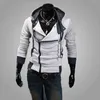 Casual man hoodie sweatshirt slanke fit mannelijke ritsvest truien bovenkleding zwarte witte sportkleding mannen hoodie 6xl l220801