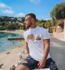 Mode Zomer Mannen T-shirts Mans vrouwen PA Gedrukt Stylist Tee Palmen Heren Afdrukken Korte Mouw Afgeknotte Beer Engelen Couple313T