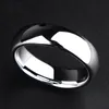 Wedding Rings Classic High Polished White Tungsten For Couples 4mm/6mm Width Dome Band Comfort Fit 4-12