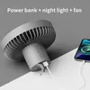 Hem Multifunktionell bärbar Mini Camping Fan USB laddar utomhuscamping Tak LED Lätt konsol