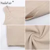 Nadafair Casual Sport Canotte Donna Elastico Estate Ribber Solid Vest Y2k Camicie Donna Off Spalla Sexy Crop Top 220607