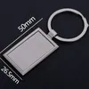 Metal Blank Tag keychains Creative Car Keychain Personalized DIY Stainless Steel Key Chain Keyring