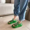 Women Sandals Desginer Summer Shoes Platform تصميم مسطح من المطاط البلاستيك المصارع غير الرسمي