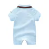 New Newborn Jumpsuit Pagliaccetti Infantile Neonata Ragazzo Designer Abiti in cotone Lettera stampata bianca Manica corta Bambino 17 stile