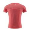 Designer LL Citrons Hommes Chemises d'extérieur Nouveau Fitness Gym Football Football Mesh Back Sports T-shirt à séchage rapide Skinny Male Lu-lu Summer Top